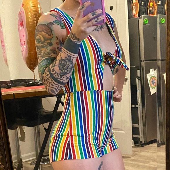 Rainbow Striped Jumper - Picture 2 of 4